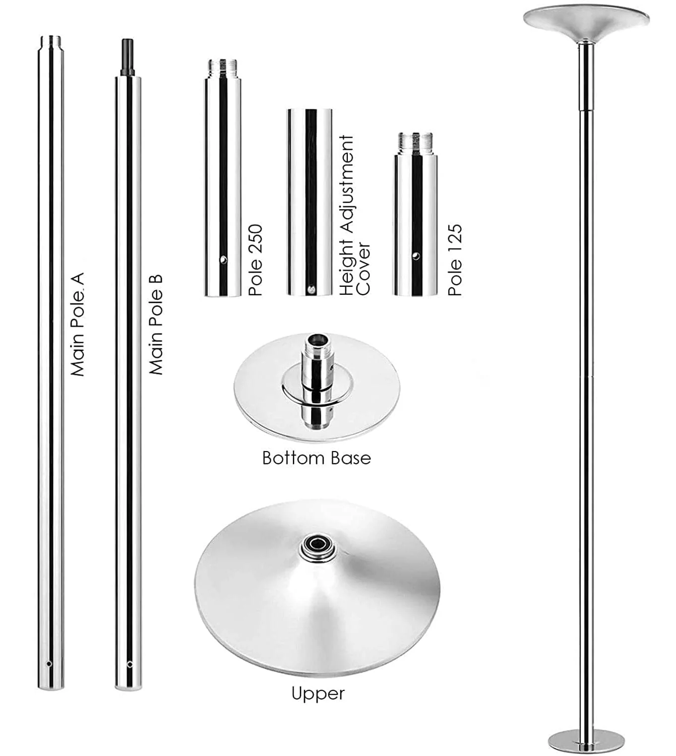 Portable Pole Dancing Set with 10cm Crash Mat Combo - Image 3